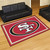 4.9' x 7.3' Red and White NFL San Francisco 49ers Ultra Plush Rectangular Area Rug - IMAGE 2