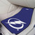 Set of 2 Blue and White NHL Tampa Bay Lightning Front Carpet Car Mats 17" x 27" - IMAGE 2