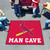 59.5" x 71" Yellow and White MLB St. Louis Cardinals Man Cave Tailgater Mat Outdoor Area Rug - IMAGE 2
