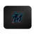 14" x 17" Black and Blue MLB Miami Marlins Heavy Duty Rear Car Seat Utility Mat - IMAGE 1