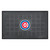 19.5" x 31.25" Black and Red MLB Chicago Cubs Team Medallion Outdoor Door Mat - IMAGE 1