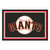 4.9' x 7.3' Black and White MLB San Francisco Giants Plush Area Rug - IMAGE 1