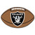 20.5" x 32.5" Brown and Black NFL Oakland Raiders Football Mat - IMAGE 1