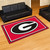 4.9' x 7.3' Red and Black NCAA University of Georgia Bulldogs Rectangular Plush Area Rug - IMAGE 2