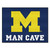 33.75" x 42.5" Blue and Yellow NCAA University of Michigan Wolverines Rectangular Mat Area Rug - IMAGE 1