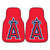 Set of 2 Red and Blue MLB Los Angeles Angels Front Carpet Car Mats 17" x 27" - IMAGE 1