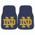 Set of 2 Blue and Yellow NCAA Notre Dame Fighting Irish Front Carpet Car Mats 17" x 27" - IMAGE 1