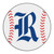 27" White and Blue NCAA Rice University Owls Baseball Shaped Mat Area Rug - IMAGE 1