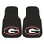 Set of 2 Black and Red NCAA University of Georgia Bulldogs Front Carpet Car Mats 17" x 27" - IMAGE 1