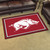 3.6' x 5.9' Red and White NCAA University of Arkansas Razorbacks Ultra Plush Area Rug - IMAGE 2