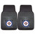 Set of 2 Black NHL Winnipeg Jets Vinyl Front Car Mats 17" x 27" - IMAGE 1