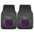 Set of 2 Black and Blue NFL New York Giants Car Mats 17" x 27" - IMAGE 1