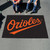 59.5" x 94.5" Black and Orange MLB Baltimore Orioles Mat Rectangular Area Rug - IMAGE 2