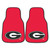 Set of 2 Red and Black NCAA University of Georgia Bulldogs Front Carpet Car Mats 17" x 27" - IMAGE 1