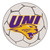 27" Gray and Yellow NCAA University of Northern Iowa Panthers Soccer Ball Round Door Mat - IMAGE 1