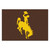 19" x 30" Brown and Yellow NCAA University of Wyoming Cowboys Starter Rectangular Area Rug - IMAGE 1