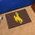 19" x 30" Brown and Yellow NCAA University of Wyoming Cowboys Starter Rectangular Area Rug - IMAGE 2