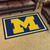 3.6' x 5.9' Blue and Yellow NCAA University of Michigan Wolverines Rectangular Plush Area Rug - IMAGE 2