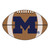 20.5" x 32.5" Brown and Blue NCAA University of Michigan Wolverines Football Mat Area Rug - IMAGE 1