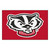 19" x 30" Red and Black NCAA University of Wisconsin Badgers Starter Rectangular Door Mat - IMAGE 1