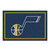 4.9' x 7.3' Blue and Yellow NBA Utah Jazz Rectangular Plush Area Rug - IMAGE 1