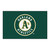 59.5" x 94.5" Green and White MLB Oakland Athletics Ulti-Mat Rectangular Outdoor Area Rug - IMAGE 1