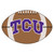 20.5" x 32.5" Brown and Blue NCAA Texas Christian University Horned Frogs Football Mat Area Rug - IMAGE 1
