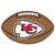 20.5" x 32.5" Brown and White NFL Kansas City Chiefs Football Shaped Mat Area Rug - IMAGE 1