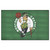 4.9' x 7.8' Green and White NBA Boston Celtics Rectangular Area Rug - IMAGE 1
