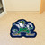 30" x 36.5" Blue and Green NCAA Notre Dame Fighting Irish Mascot Logo Shaped Door Mat - IMAGE 2