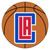 27" Orange and Red NBA Los Angeles Clippers Basketball Round Doormat - IMAGE 1