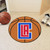 27" Orange and Red NBA Los Angeles Clippers Basketball Round Doormat - IMAGE 2