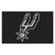 59.5" x 94.5" Black and White NBA San Antonio Spurs Ulti-Mat Rectangular Outdoor Area Rug - IMAGE 1