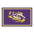 3.6' x 5.9' Purple and Gold NCAA Louisiana State University Tigers Ultra Plush Rectangular Area Rug - IMAGE 1