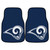 Set of 2 Blue and White NFL Los Angeles Rams Front Carpet Car Mats 17" x 27" - IMAGE 1