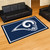 4.9' x 7.3' Blue and White NFL Los Angeles Rams Ultra Plush Rectangular Area Rug - IMAGE 2