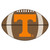 20.5" x 32.5" Brown and Orange NCAA University of Tennessee Volunteers Football Shape Area Rug - IMAGE 1