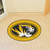 40" x 30" Yellow and Black NCAA University of Missouri Tigers Mascot Logo Shaped Door Mat - IMAGE 2