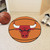 27" Orange and Red NBA Chicago Bulls Basketball Round Doormat - IMAGE 2