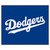 59.5" x 71" Blue and White MLB Los Angeles Dodgers Tailgater Rectangular Outdoor Area Rug - IMAGE 1