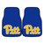 Set of 2 Blue and Yellow NCAA University of Pittsburgh Panthers Carpet Car Mats 17" x 27" - IMAGE 1