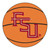 27" Red and Brown NCAA Florida State University Seminoles Basketball Mat Round Area Rug - IMAGE 1