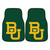 Set of 2 Green NCAA Baylor University Bears Front Carpet Car Mats 17" x 27" - IMAGE 1