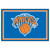 4.9' x 7.3' Blue and Orange NBA New York Knicks Rectangular Plush Area Rug - IMAGE 1
