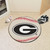 27" Black and White NCAA University of Georgia Bulldogs Baseball Mat Round Area Rug - IMAGE 1