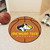 27" Orange and White NCAA Michigan Tech University Huskies Basketball Round Door Mat - IMAGE 2