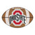 20.5" x 32.5" Brown and White NCAA Ohio State University Buckeyes Football Mat - IMAGE 1