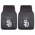 Set of 2 Black and White MLB San Diego Padres Car Mats 17" x 27" - IMAGE 1