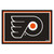 5' x 8' Black and White NHL Philadelphia Flyers Plush Non-Skid Area Rug - IMAGE 1