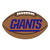 20.5" x 32.5" Brown and Blue NFL New York Giants Football Shaped Mat Area Rug - IMAGE 1